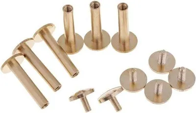 Produktbild von Lederreparatur-Set - Messing - Klinknagel - Set für Lederreparatur, Schuh- und Handtaschenbeschlag.