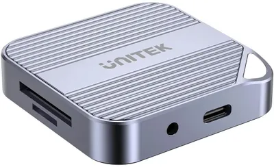 Produktbild von Unitek Magnetischer USB-C-Hub mit HDMI 4K, SD-/microSD-Kartenleser, 100 W PD