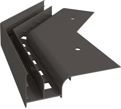 Obrázek produktu pro Renoplast hliníkový okapový profil W20 větrací podlaha, vnější roh 135°, grafit