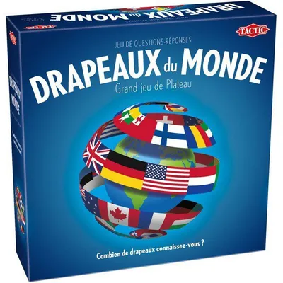 Image de Drapeaux du Monde - Jeu de quiz - TACTIC - 2 a 6 joueurs - Des 8 ans