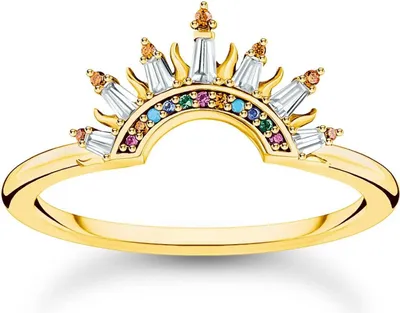 Produktbild von Thomas Sabo Sparkling Rainbow & Sun TR2456-488-7 Damenring, Ringgröße:50