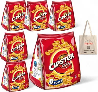 Produktbild von 36x Saiwa Chips Cipster Crisps 6x 6 Portionstüten á 23g kartoffelchips gesalzen