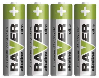 Alkaline Batterien RAVER LR6 (AA), 4 Stk.