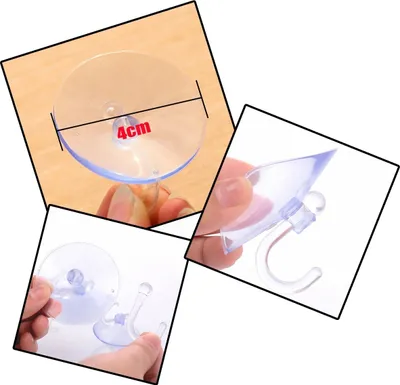 Obrázok produktu pre Veľká sada 100 pvc prísaviek s háčikom (priemer 40 mm)