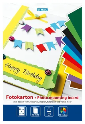 Produktbild von Fotokarton-Block 22 x 33cm - 1 Block (10 Bögen)