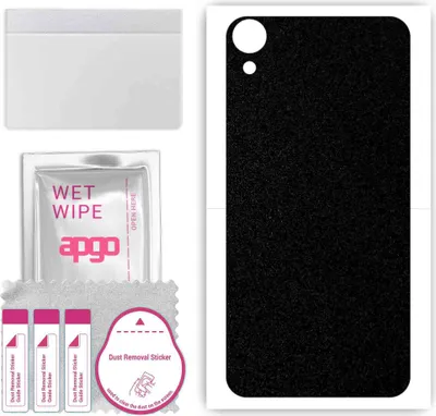 Produktbild von apgo Rückseite Schutzfolie, Skin, kompatibel mit HTC Desire 820, Hinten Displayschutzfolie aus Vinylfolie, kratzfest, einfache Montage - Mattschwarz