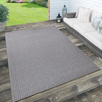 Produktbild von In- & Outdoor Teppich, Terrasse u. Balkon, Wetterfest Einfarbig m. Struktur Grösse 120x170 cm