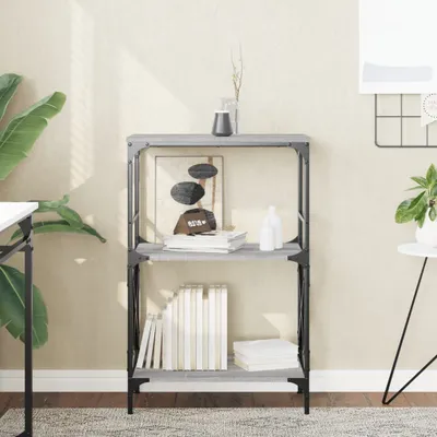 Productafbeelding van Maison Exclusive - Boekenkast met 3 planken, grijs Sonoma, 59x35x90,5 cm, houtvezel