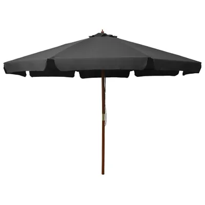 Immagine prodotto di Ombrellone con asta in legno 330 cm antracite