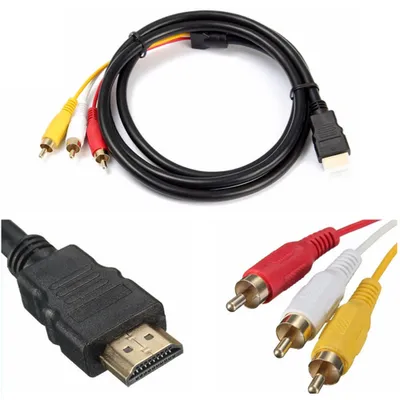 Produktbild von R43 HDMI auf 3 RCA AV Videokabel – Audio Video Adapter – 150 cm – für TV DVD Kamera