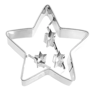 Immagine prodotto di Tagliabiscotti a stella di Natale BIRKMANN, 6,5 cm, acciaio inossidabile, con interno in rilievo, 191594