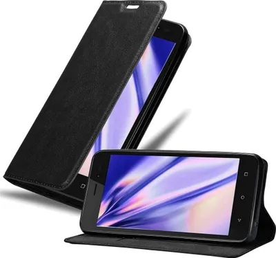Zdjęcie produktu dla Etui Cadorabo do WIKO SUNNY 3 Pokrowiec ochronny w kolorze czarnym Etui na telefon Etui z magnetycznym zamknięciem