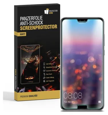 Produktbild von 2x Panzerfolie für Huawei Honor 10 ANTI-SCHOCK Displayschutzfolie Folie MATT