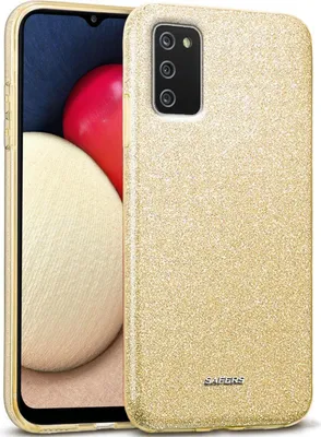 Produktbild von Conie Glitzer Schutzhülle für Samsung Galaxy A02s Hybrid Silikon Hard Case TPU Cover Hülle in Gold