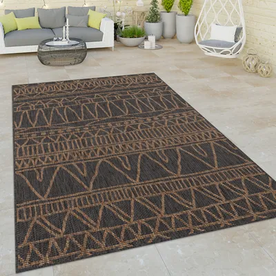 Produktbild von In- & Outdoor Teppich Flachgewebe Boho Sisaloptik robust Balkon & Garten Beige Grösse 160x220 cm