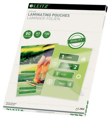 Produktbild von Leitz 33819, Glänzend, Transparent, A3, 100 Stück(e)