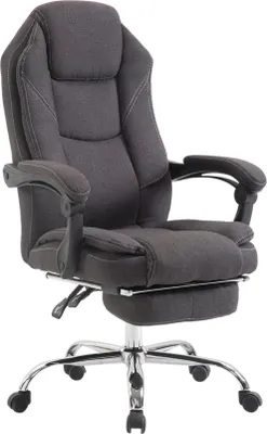 Produktbild von Ergonomischer Bürostuhl - Bürostuhl - Verstellbare Rückenlehne und Fußstütze | Farbe: dunkelgrau