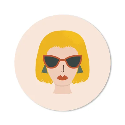 Produktbild von MuchoWow® Mauspad Mousepad Frau - Sommer - Sonnenbrille 50x50 cm - Mousepads - Maus Mat - Pad - Mausunterlage - Vinyl