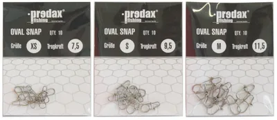 Produktbild von 30 Predax Oval Egg Snap - Einhänger Set