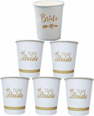 Produktbild von Pappbecher für Junggesellinnenabschiede, umweltfreundliche Partybecher für Mädelsabende, Set für Hochzeiten und Feiern