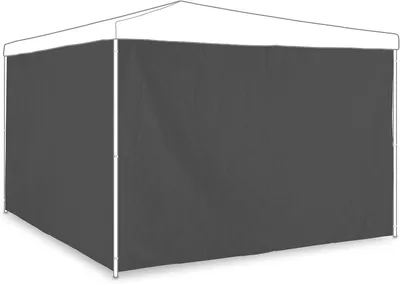 Imagen del producto de Juego de 2 paneles laterales para carpa de fiesta - Carpas de 2x3 metros - Cierre con velcro - Impermeable - Plástico - Gris