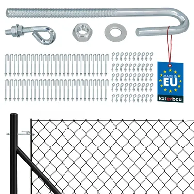 Produktbild von KOTARBAU® 50er Set Gewindespanner M8 verzinkter Stahl Spannschloss für Maschendrahtzaun offener Drahtspanner mit geschlossener Befestigungsschraube