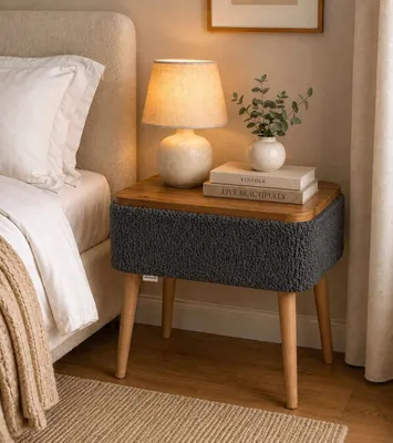 Productafbeelding van Skye Decor, nachtkastje van hoge kwaliteit, antracietkleurig, 45x55x30 cm, 100% melamine
