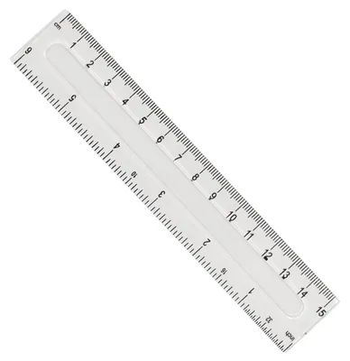 Obrázek produktu pro Měřicí pravítko z plastu, délka 15 cm