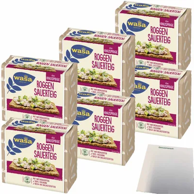 Produktbild von Wasa Knäckebrot Roggen traditionell 6er Pack (6x235g Packung) + usy Block