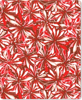 Produktbild von MuchoWow® Mauspad Mousepad Blüte - Rot - Muster - Blumen 19x23 cm - Mousepads - Maus Mat - Pad - Mausunterlage - Mauspads - Spielen