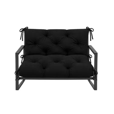 Imagen del producto de Reposapiés VBChome para sofá, 120 cm, con respaldo, relleno de poliéster y granulación de espuma, suave, acolchado, fácil de limpiar (, 120 x 90 x 10 cm)