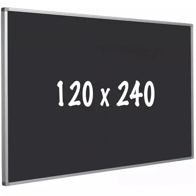 Productafbeelding van Prikbord Kurk PRO Johnathan - Aluminiumframe - Eenvoudige montage - Met punaises - Zwart - Prikborden - 120x240 cm