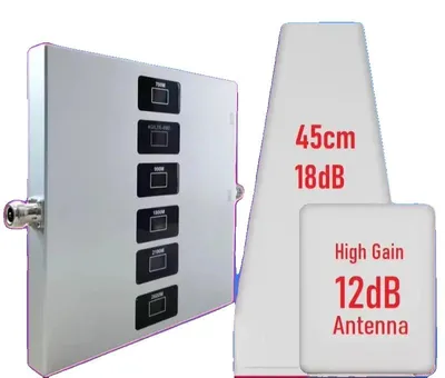 Obrázek produktu pro Zesilovač mobilního signálu, podporuje 6 LTE pásem, zesílení 18 dB, rozměry 20 x 15 x 5 cm,  CE,  FCC