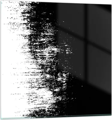 Produktbild von Bilder auf glas - Einteilig - Abstraktion dunkel schwarz und weiß - 50x50cm - Glasbilder - Wandbilder - Bilder - Wanddekoration aus Glas - Glas Bilder - Wandbild auf Glas - GAC50x50-4601