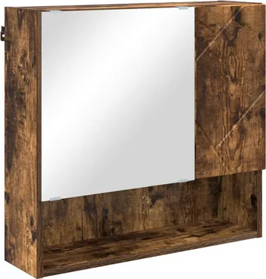 Produktbild von Spiegelschrank Geräucherte Eiche 59 x 17 x 55 cm Holzwerkstoff