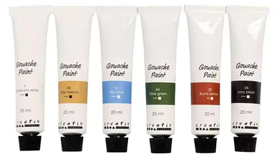 Image de Peinture gouache couleurs naturelles - 6x20ml.