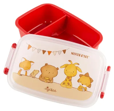 Produktbild von sigikid Mister O Lui Mini Brotzeitbox, Brotdose, Lunchbox, Kinder, Kunststoff, 9 x 17.5 cm, 52926