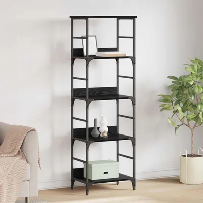 Image de Maison Exclusive - Étagère de bibliothèque, 4 niveaux, 50 x 33 x 153 cm, en panneaux de particules