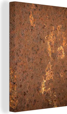 Obrázok produktu pre OneMillionCanvasses® - Obrazy na plátne - 90x140 cm, Hnedá - Oranžová - Abstraktná - Vintage - Hrdza - Vzor, Nástenná umelecká tlač Dekorácia na stenu - Fotografia na plátne - Maľba na - Dekorácia na stenu - Spálňa