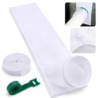 Produktbild von Fensterabdichtungs-Set für Klimaanlage/Trockner, Polyester/Nylon, einstellbar, luftdicht,selbstklebend,verhindert Wärmeeintritt,Sommerhitze-Schutz