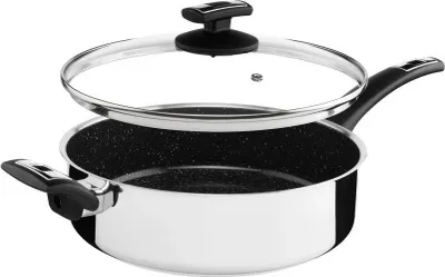 Produktbild von KOLIMAX Bratpfanne CERAMMAX PRO STANDARD 26 cm mit Griff, mit Glas. Deckel, schwarz GRANITE