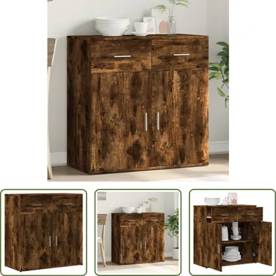Produktbild von The Living Store Sideboard Räuchereiche 79x38x80 cm Holzwerkstoff
