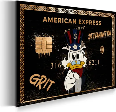 Produktbild von Duck Card Motivation Wandbild Leinwandbild Deko Kunst XL: 120x80x4cm