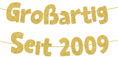 Produktbild von Glitzerbanner für den 17. Geburtstag – 1,30 m lang, Partydekoration
