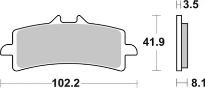 Obrázek produktu pro Brzdové destičky SBS 841DC (sada na kotouč) Road Racing Dual Carbon