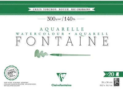 Image de Clairefontaine 975507C, Cahier avec papier pour dessin, 300 g/m², 20 feuilles
