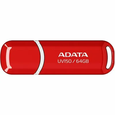Produktbild von ADATA 64GB DashDrive UV150, 64 GB, USB Typ-A, 3.2 Gen 1 (3.1 Gen 1), Kappe, 9 g, Rot