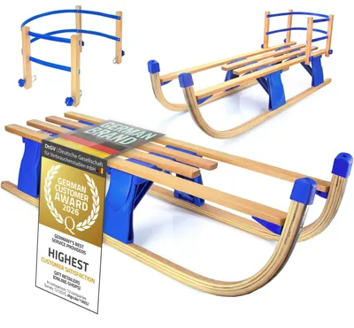 Productafbeelding van Houten Slee met Rugleuning 110 cm voor Kinderen