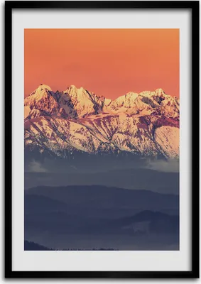 Produktbild von Bild - Bilderrahmen - 50 cm x 70 cm - MDF - Rahmen - Wandkunst Panorama der Tatra-Berge