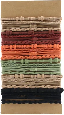 Produktbild von INF Boho Geflochtenes Haargummi-Set (24 Stück)